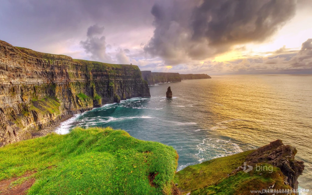 Cliffs Of Moher At Sunset, County Clare, Ireland HD Wallpapers ...