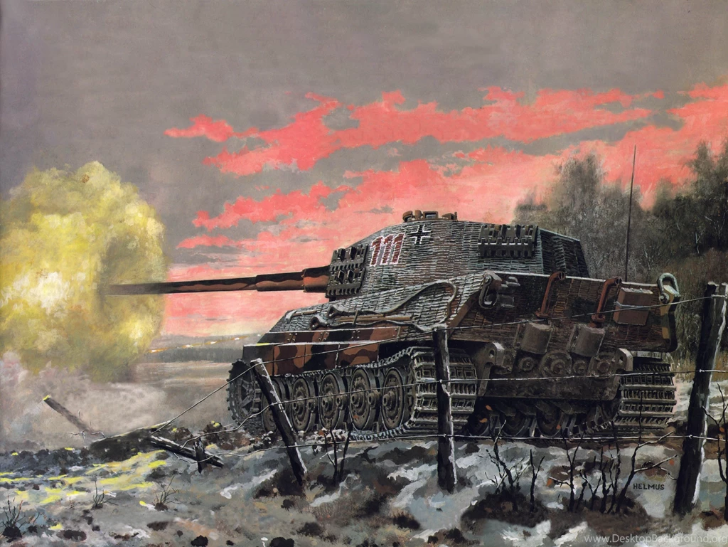 Wallpapers Painting Art Tanks Pz.Kpfw. VI Ausf. B King Tiger Army ...