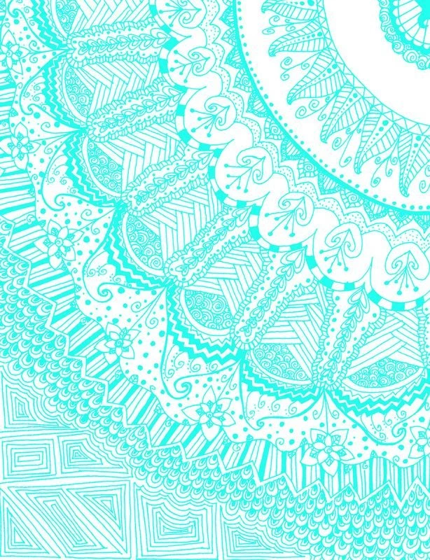 Fuckyeahpsychedelics: “Doodle Madness AQUA” By Kayla Gordon Aqua ...