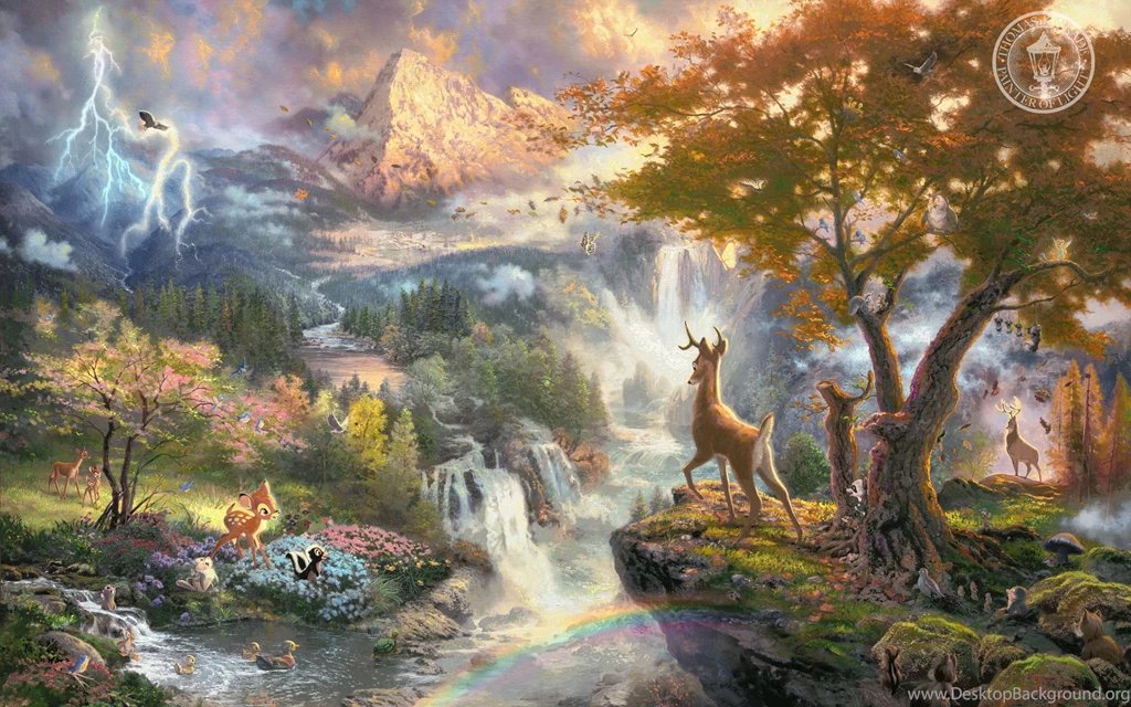 Wallpapers Art Bambi Painting Disney Hd 2560x1600