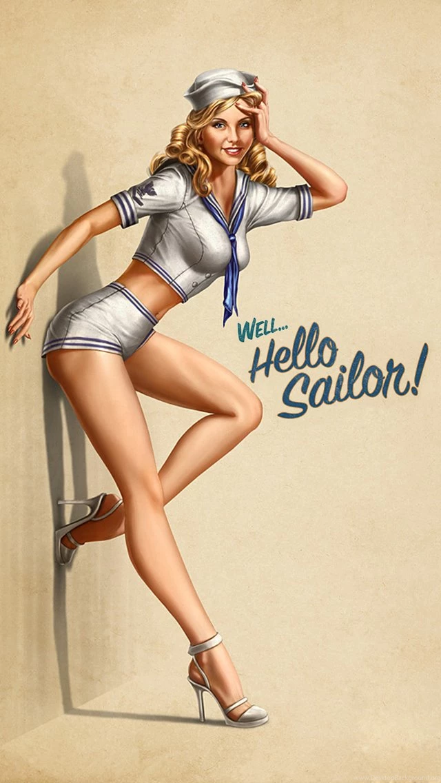 Sailor Pin Up iPhone 5 Wallpapers (640x1136)
