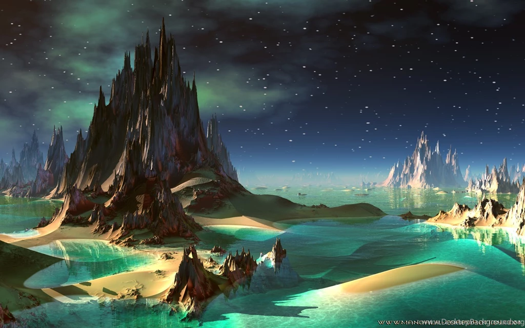 Alien World Landscapes Art