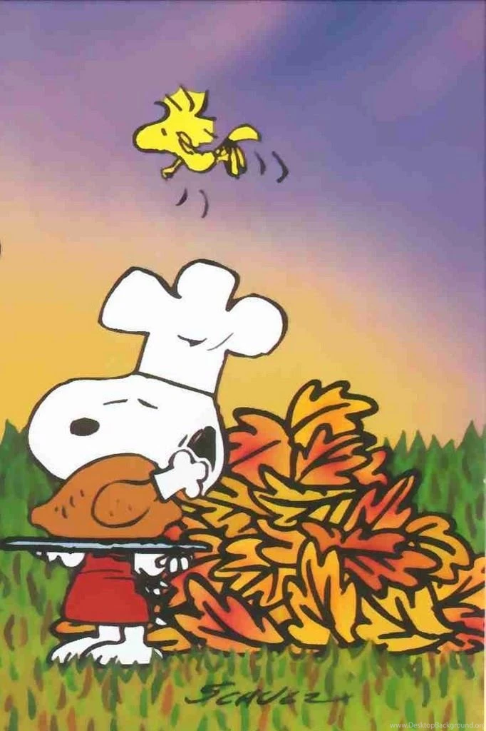Snoopy, Woodstock, Peanuts, Thanksgiving, Cartoon, Art ...