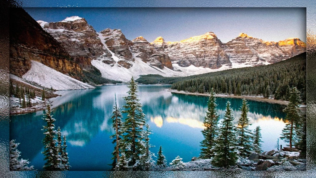 BEAUTIFUL WINTER LAKE WALLPAPER