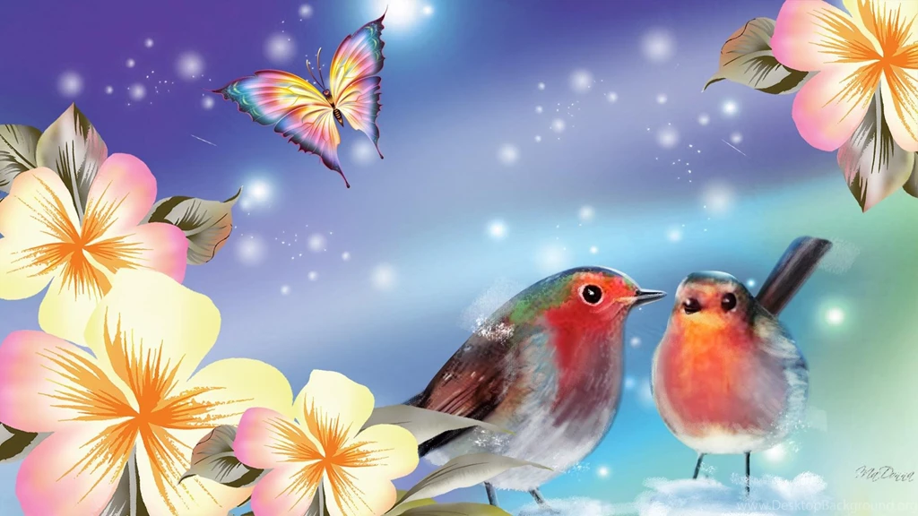 Birds Butterflies Blossoms   (