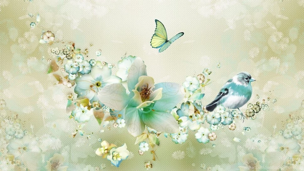 Birds And Flowers Wallpapers Birds And Flowers Wallpapers Border ...