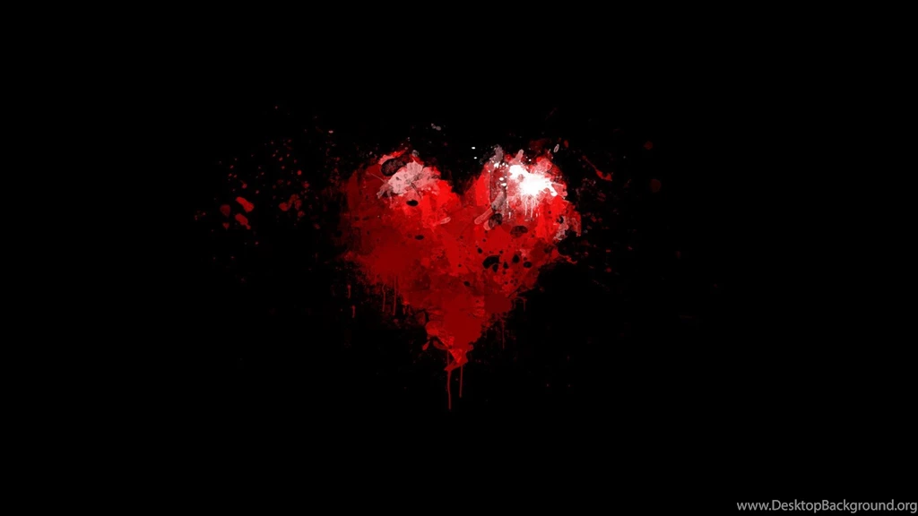 Black Love Heart Wallpaper Images