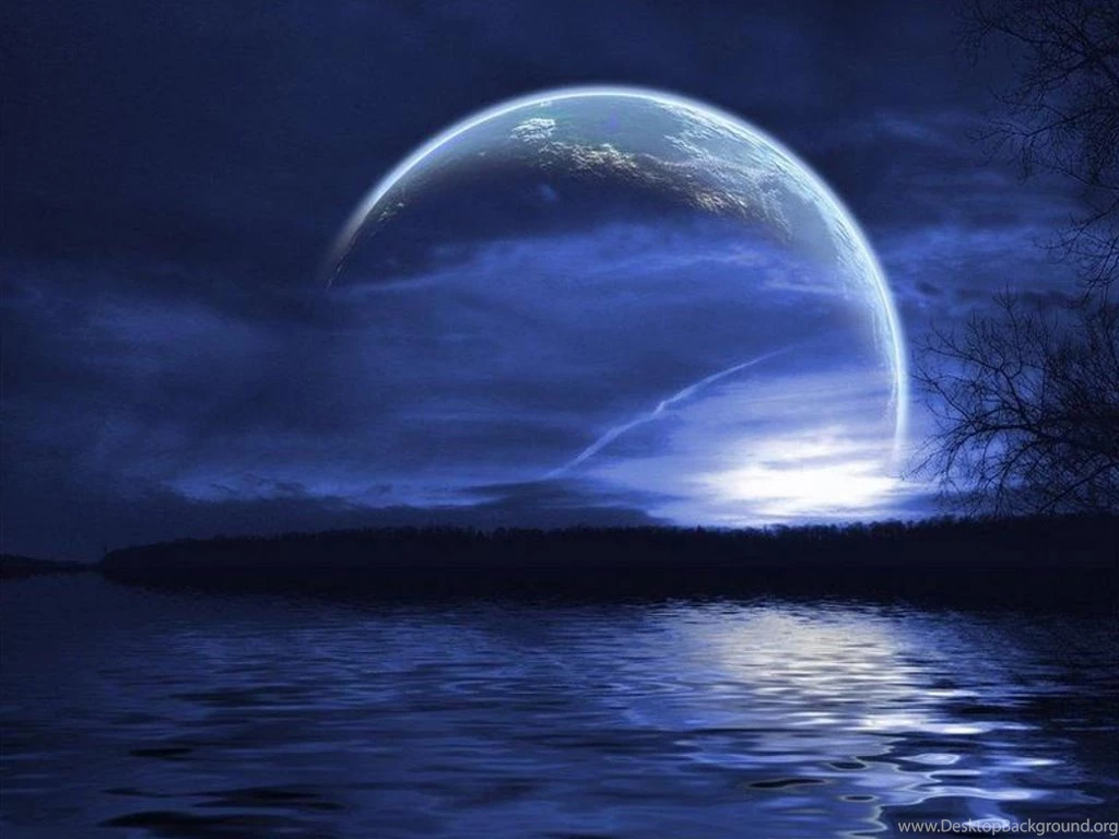 Wallpapers Sad Girl Full Moon Night Sky Graphic And Picture ...