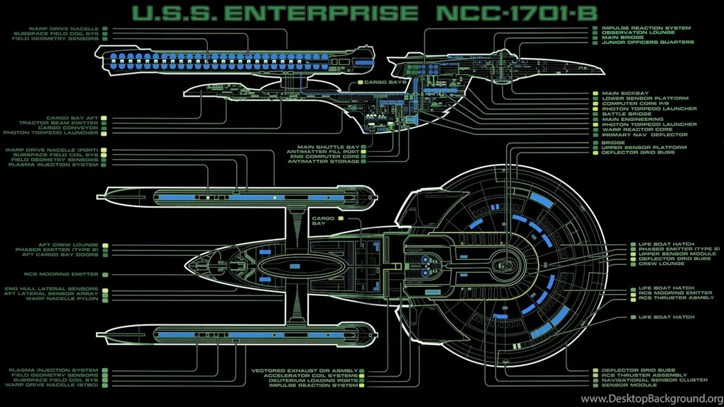 Star Trek Uss Enterprise Scheme Schematics
