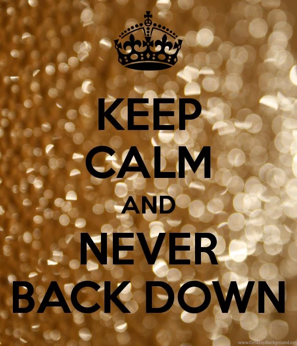 Never Back Down Quotes And Sayings. QuotesGram
