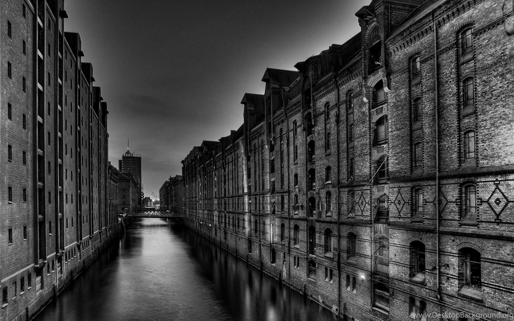 Download Wallpapers 3840x2400 Black White, Building, Tall, River ...
