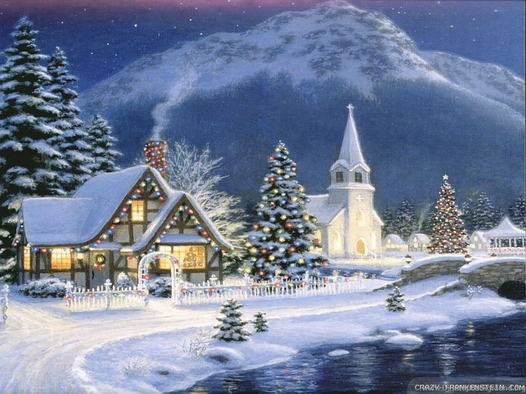 Christmas Village Backgrounds Wallpapers Zone