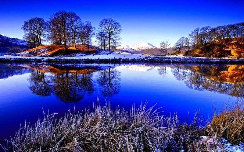 Hill Ice WINTER LAKE – Nature Lakes HD Desktop Wallpapers