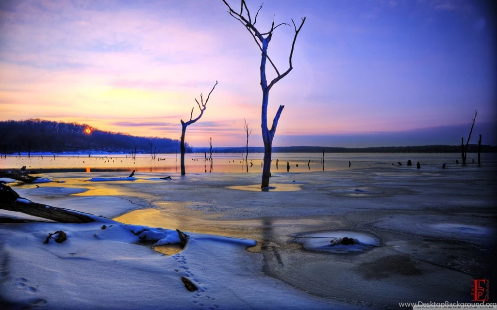 Clinton Lake Winter HD Desktop Wallpapers : Widescreen : High ...