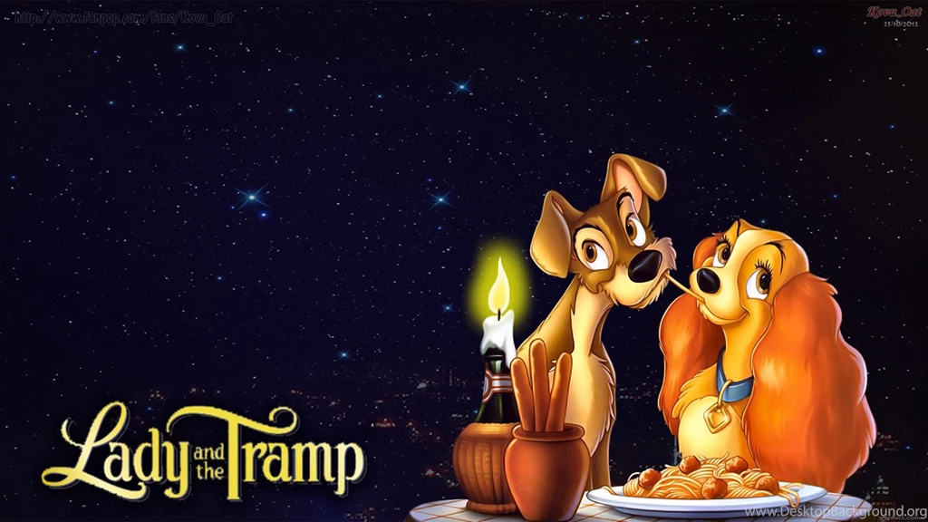 Lady And The Tramp Romantic Night Stars Wallpapers HD Lady And ...