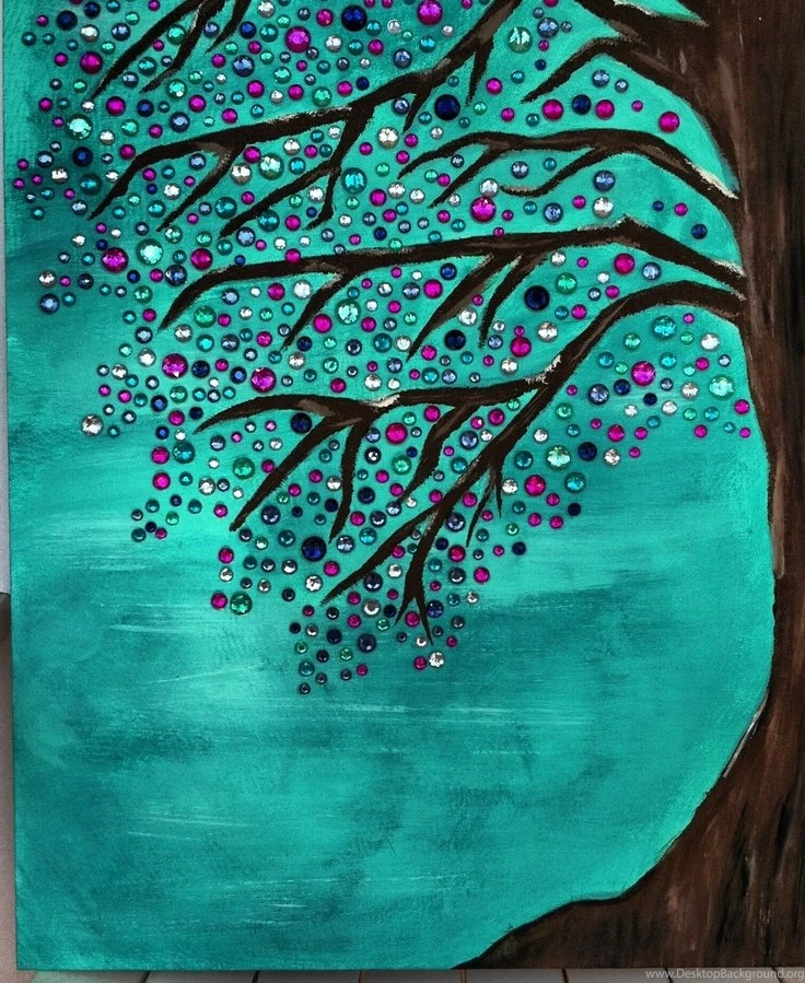Very Pretty Blue Backgrounds And Awesome Tree