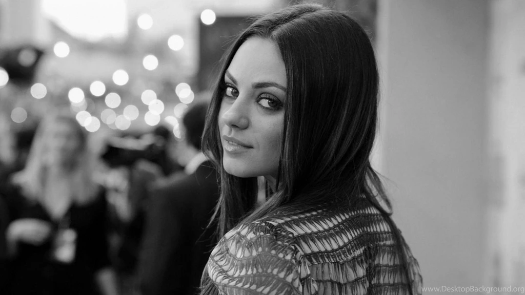 Mila Kunis Full Hd Black And White Photo Wallpapers