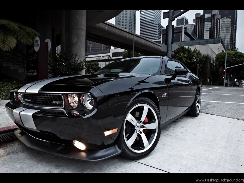 Wallpapers Black And Grey Dodge Challenger Srt City Front Left On ...