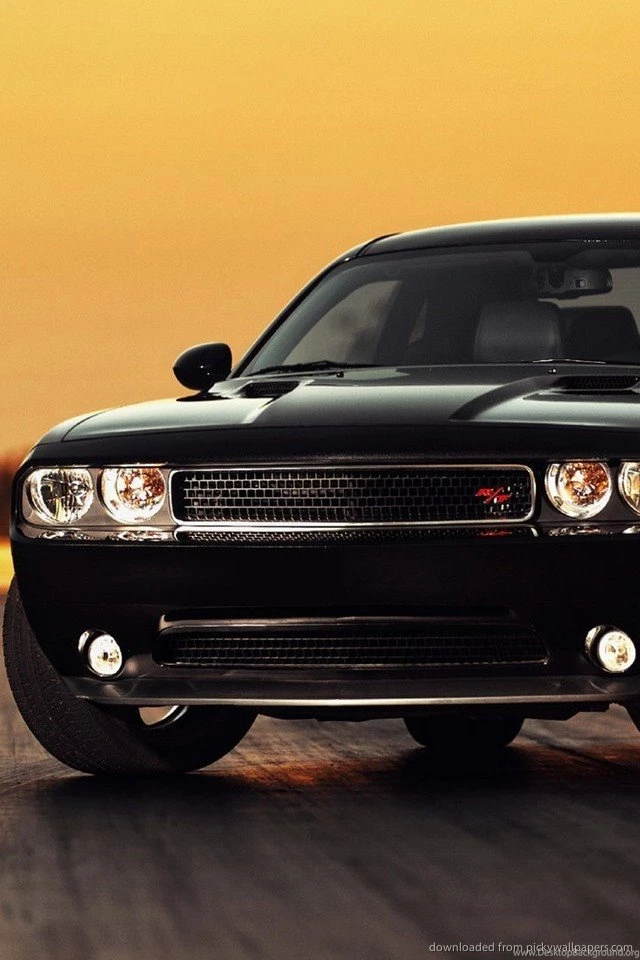 Download 2013 Black Dodge Challenger Wallpapers For iPhone 4