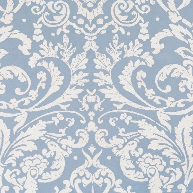 Powder Blue Damask Wallpapers