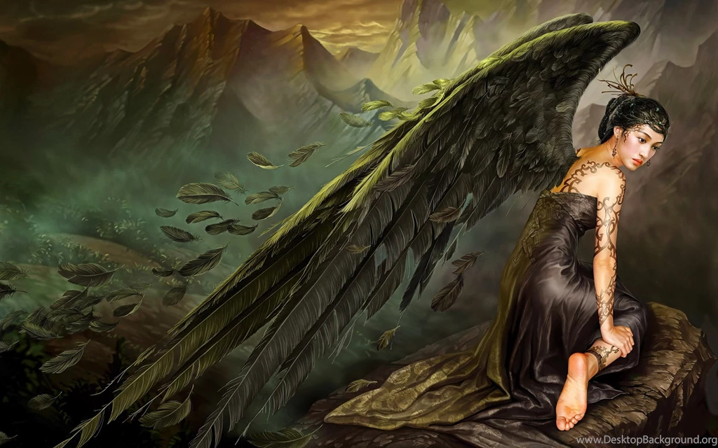 44 Graphic Angel Black Wallpapers Computer HD Wallpapers 1920x1200 ...