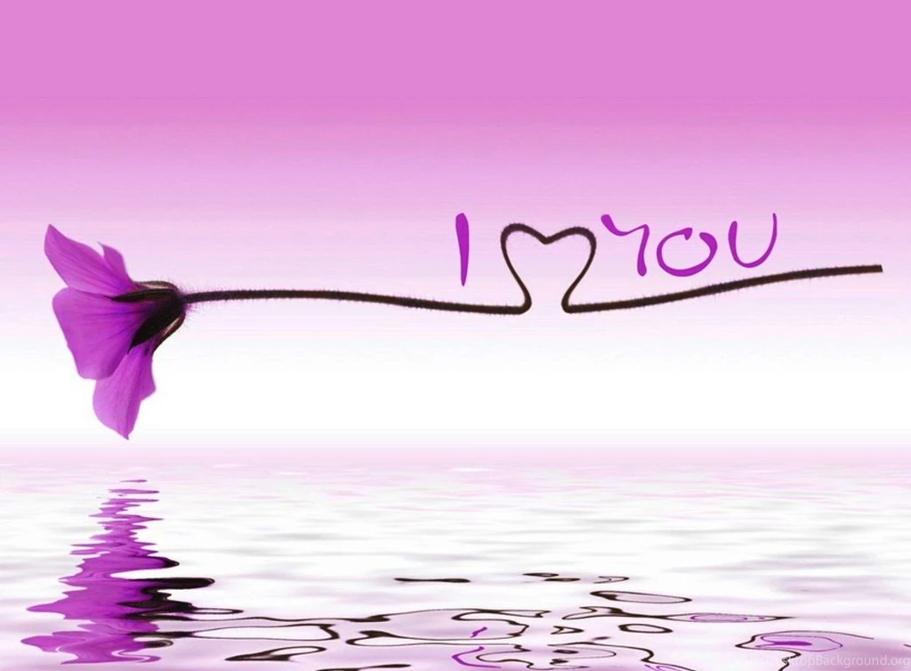 Water Reflection I Love You Wallpapers 1043x768 90541