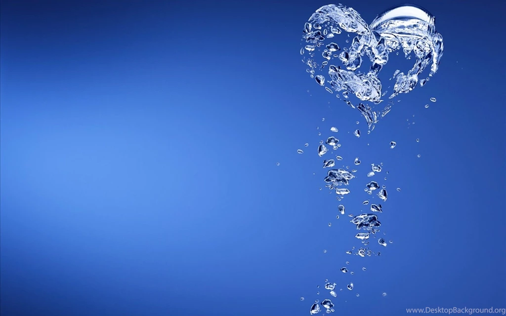 Heart Of Droplets Of Water Wallpapers And Images Wallpapers ...
