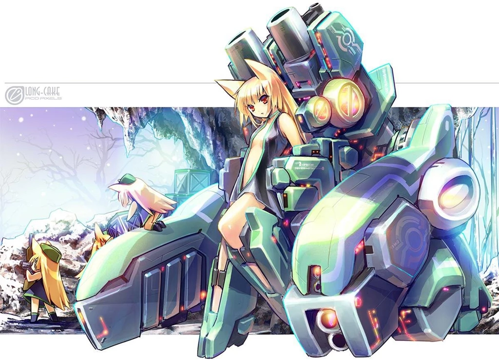 NEKO GIRL IN ROBOT WALLPAPER (