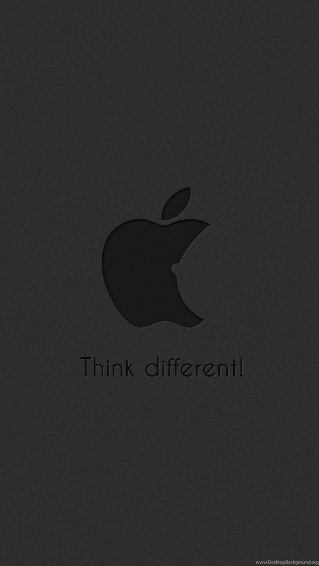 Funny Subtle Apple Think Different Logo Dark iPhone 5 Wallpapers ...