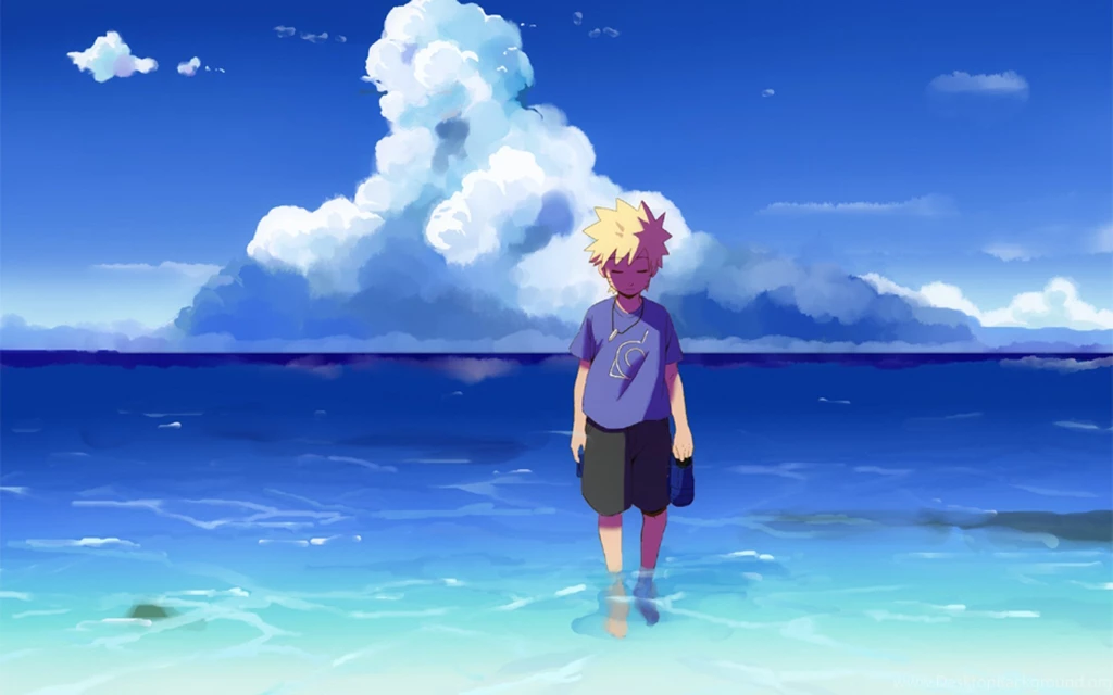 Anime Solitario Dark Sky Blue Mar Oceano Water Naruto Shippuden ...