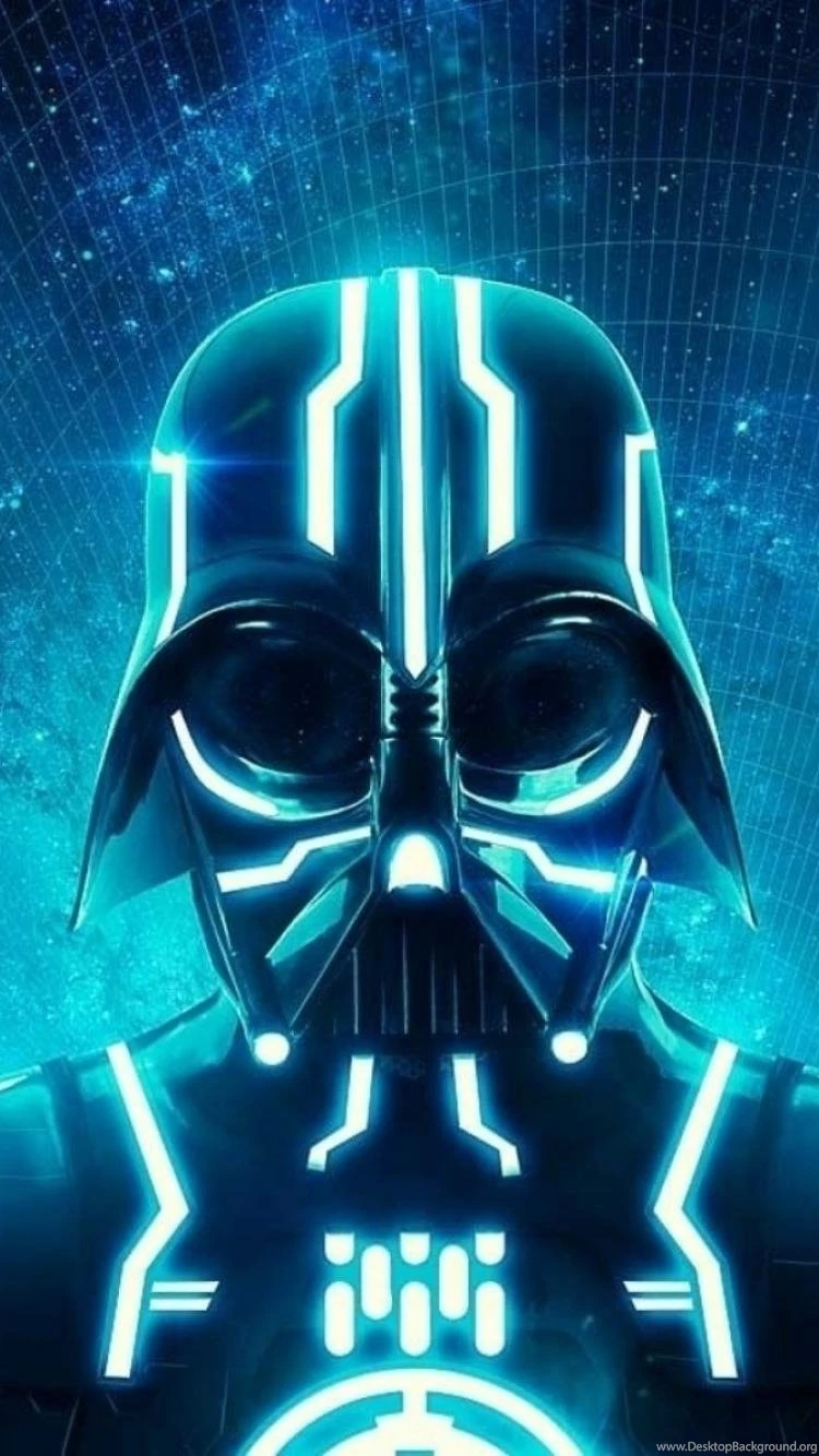 Darth Vader Tron Science Fiction Neon Wallpapers