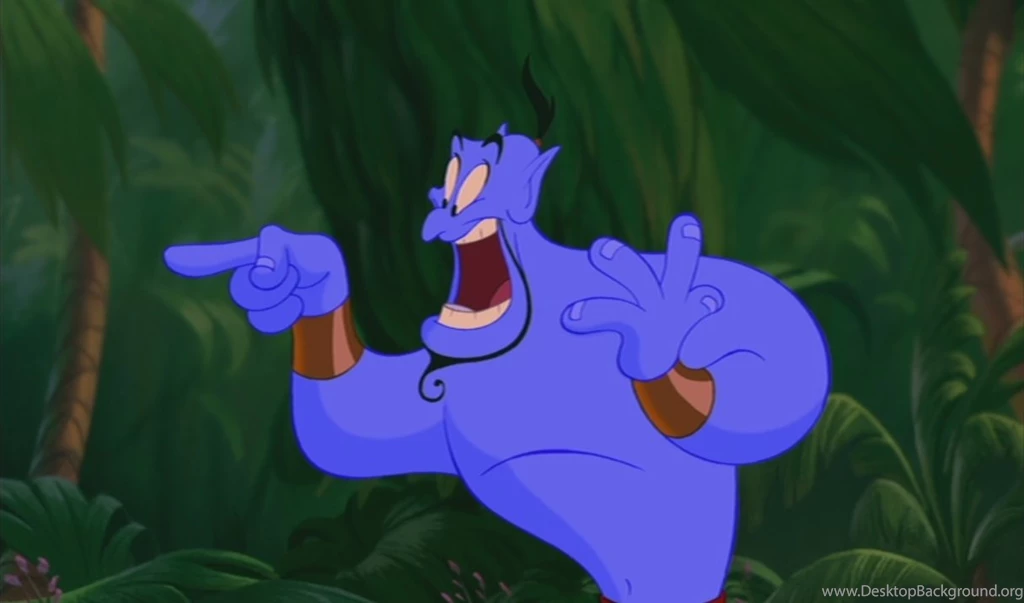 Aladdin Genie Face Wallpaper.
