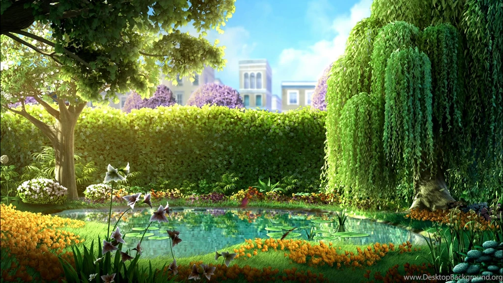 Park Summer Pond Tree Flower Trees Garden Wallpapers