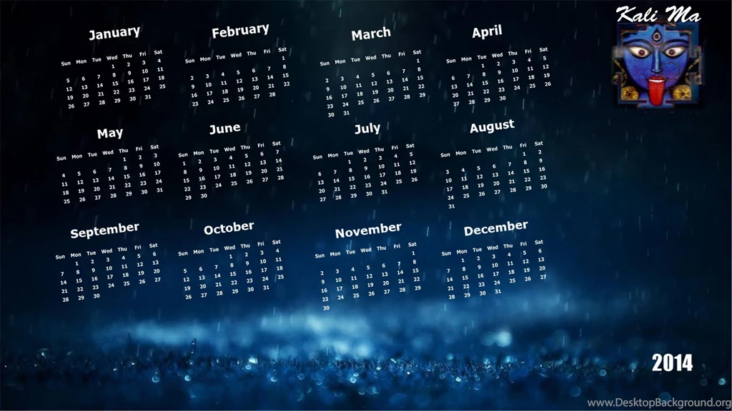 2014 Kali Ma Calendar Wallpapers