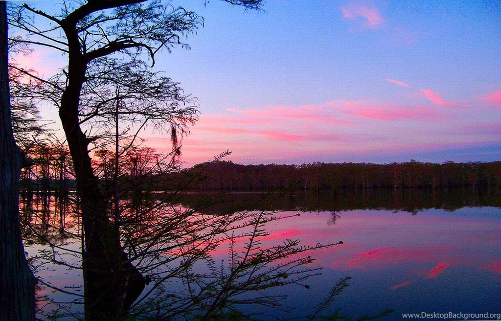 LATE WINTER LAKE SUNSET WALLPAPER ( Desktop Background