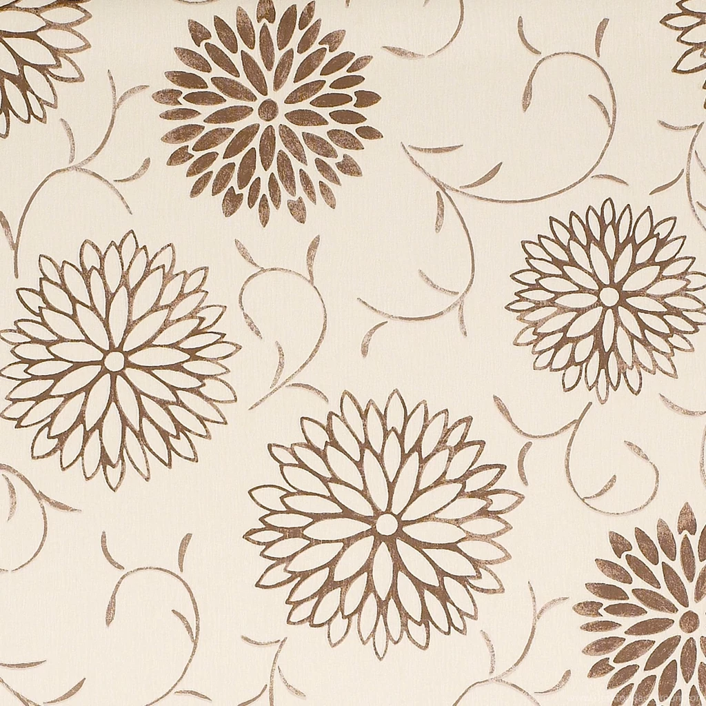 Lola Beige & Brown Floral Wallpapers