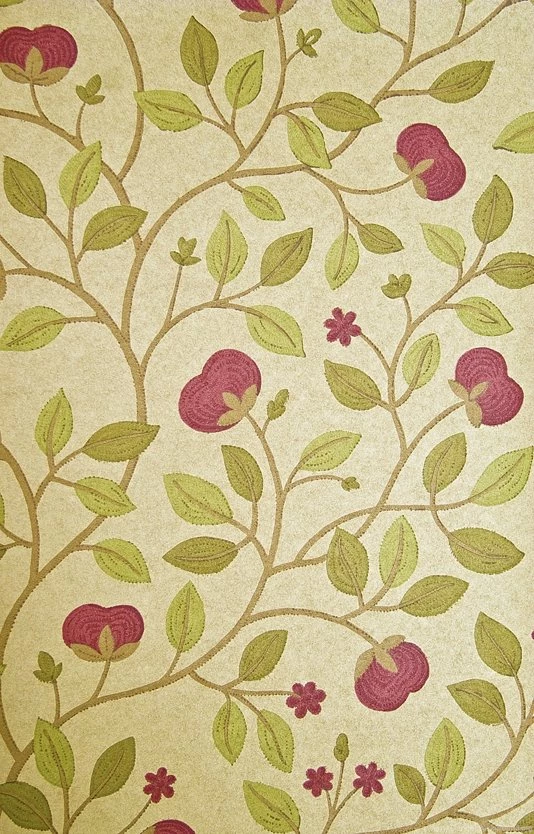 Red Gold Floral Wallpapers