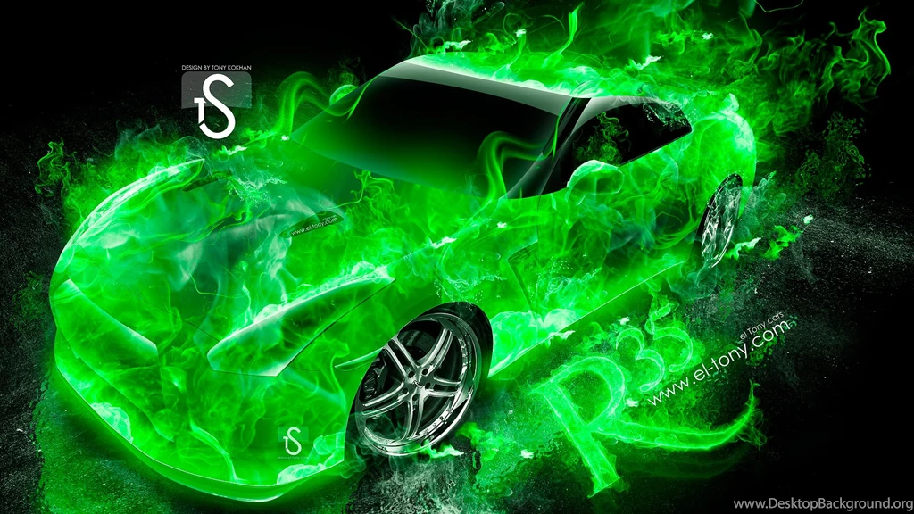 Nissan GTR R35 Fire Abstract Car 2013 « El Tony