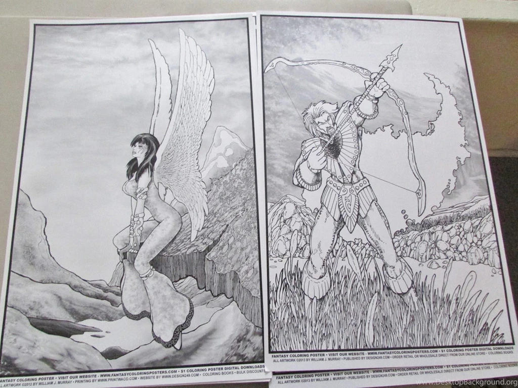 Heck Of A Bunch: Fantasy Coloring Posters   Review And Giveaway