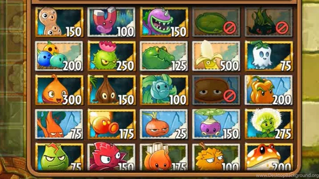 Plants Vs Zombies 2 All New Seed Packets Backgrounds (Unused ...