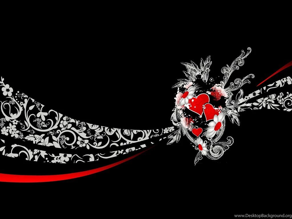 Wallpapers Elegante Elegant St Valentine S Black Heart Love ...