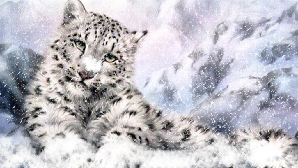 Snow Leopard Wallpapers HD Pictures