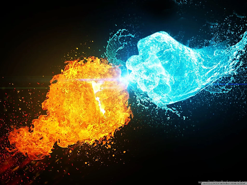 Fire Vs Ice HD Desktop Wallpapers : Widescreen : High Definition ...