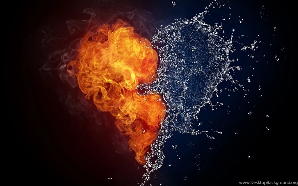 Fire And Ice Heart Wallpapers