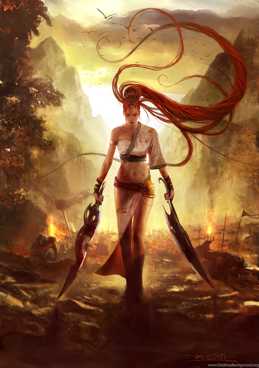 Heavenly Sword Nariko Warrior Girl Blood War Wallpapers
