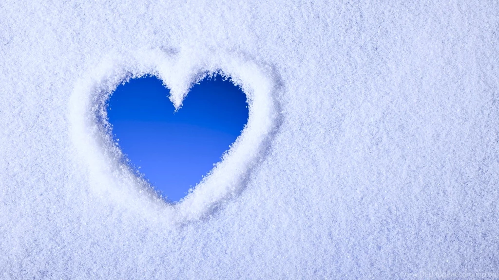 Snow Art Sky Blue White Emotions Hearts Wallpapers