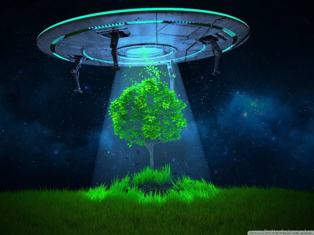 UFO Tree Abduction HD Desktop Wallpapers : Widescreen : High ...