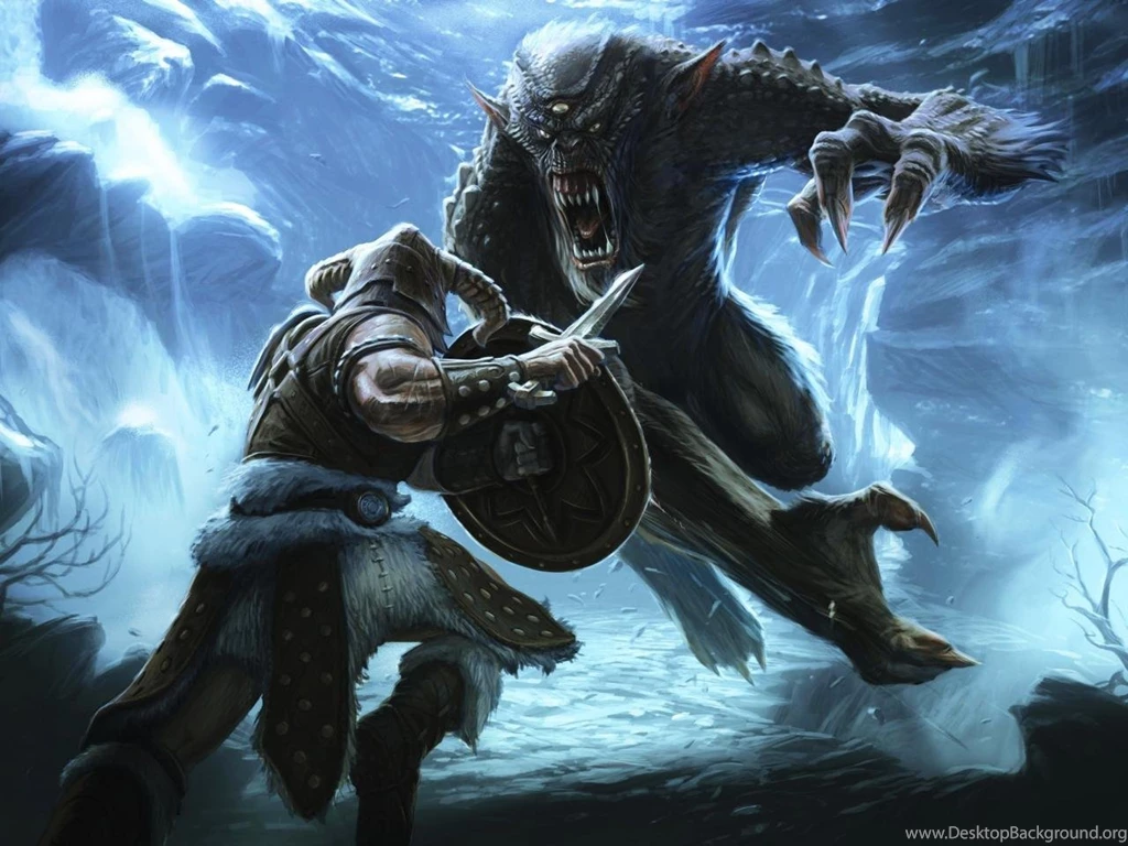 Wallpapers Werewolf Skyrim Elder Scrolls Monster Hd 1280x960 ...