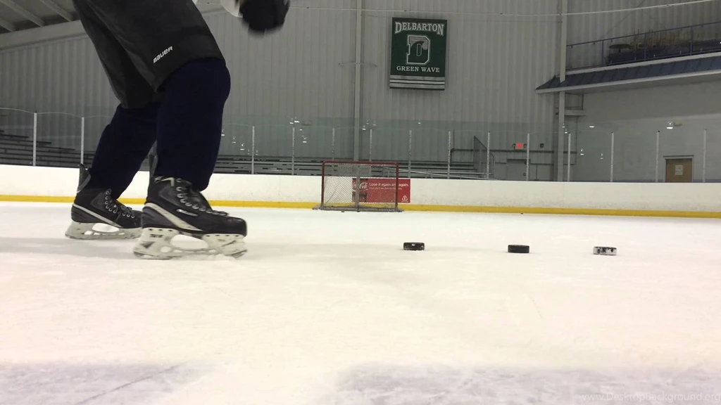 Bauer 1x Rapid Fired Slap Shots On Ice Hockey Upper Corner Hockey ...