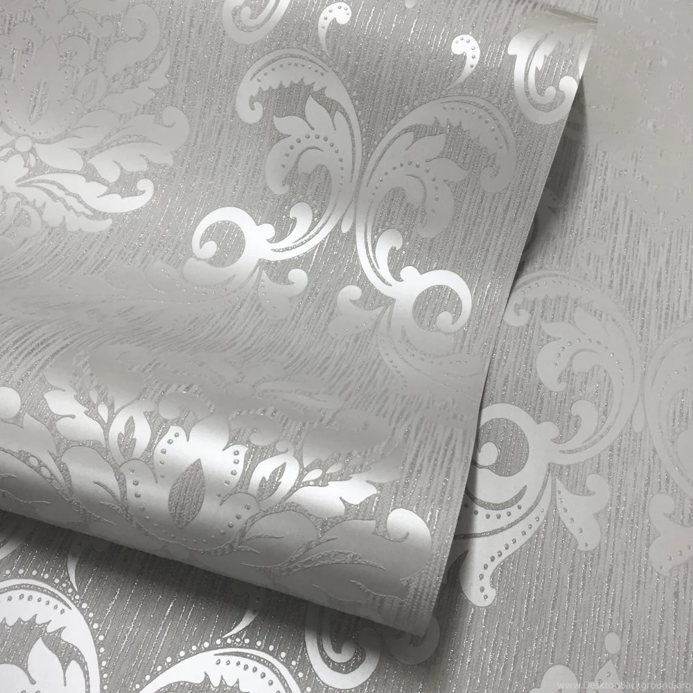 Henderson Interiors Chelsea Glitter Damask Wallpapers Soft Grey ...